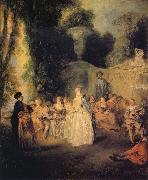 Jean-Antoine Watteau Fetes Venetiennes oil painting artist